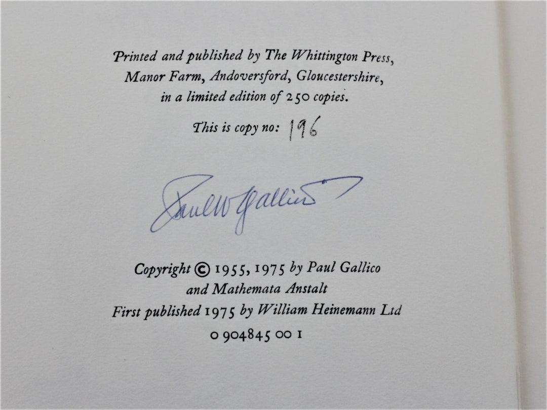 Gallico, Paul - Miracle in the Wilderness (SIGNED) | signature page