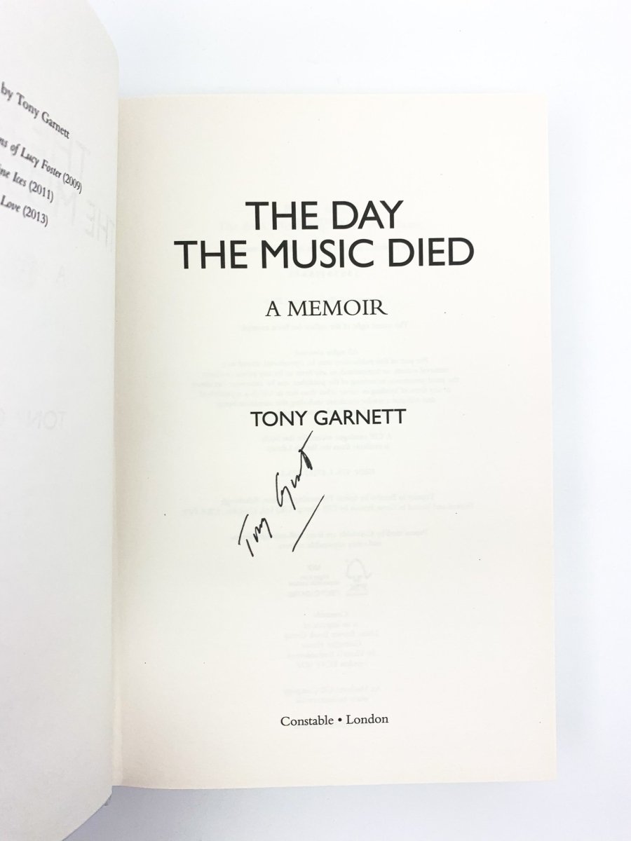 Garnett, Tony - The Day the Music Died - SIGNED | image3