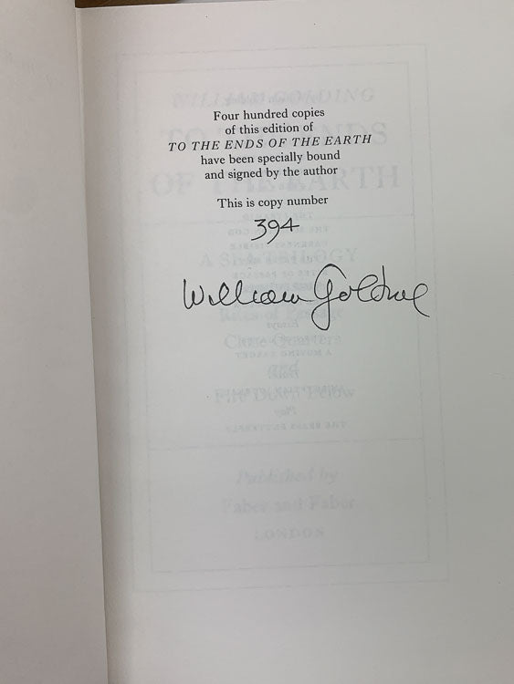 Golding, William - To the Ends of the Earth - SIGNED | signature page