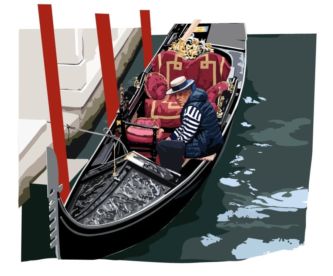 Gondolier at rest, Venice | image1 | Signed Limited Edtion Print
