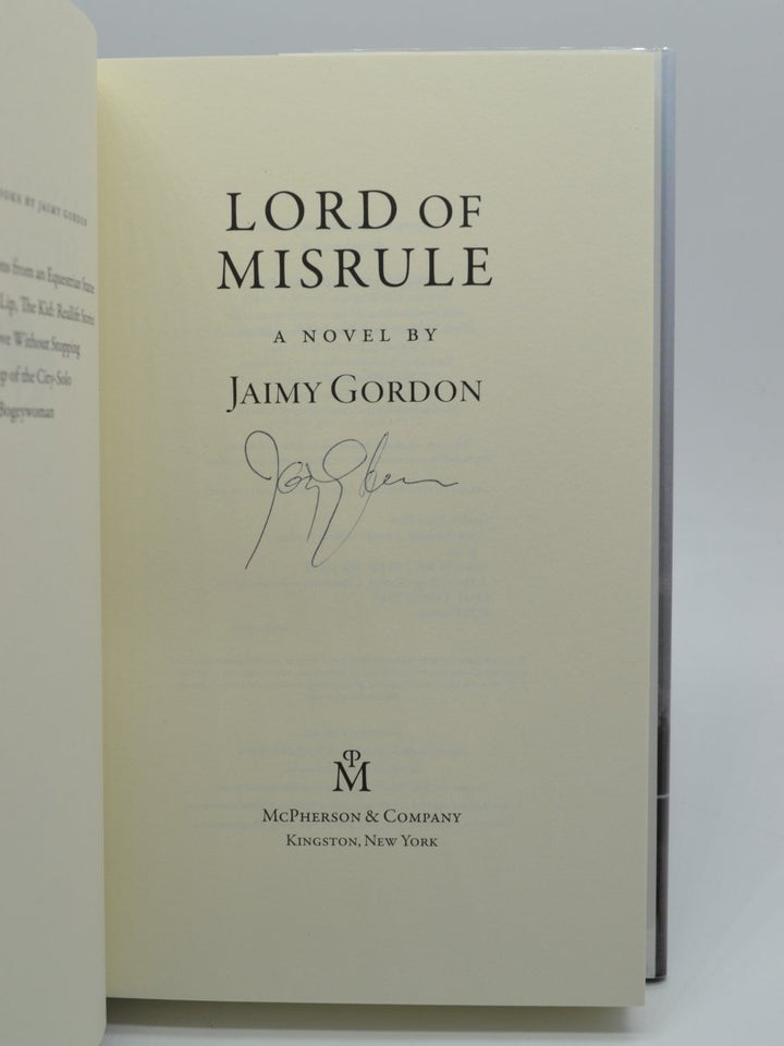 Gordon, Jaimy - Lord of Misrule | back cover