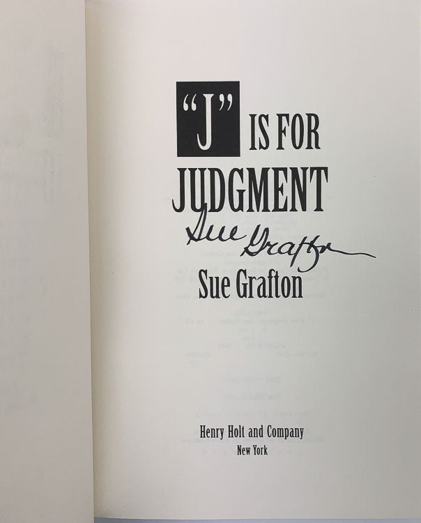 Grafton, Sue - J is for Judgment - SIGNED | image3