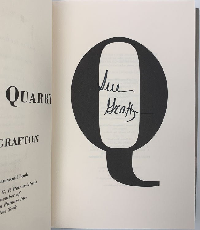 Grafton, Sue - Q is for Quarry - SIGNED | signature page