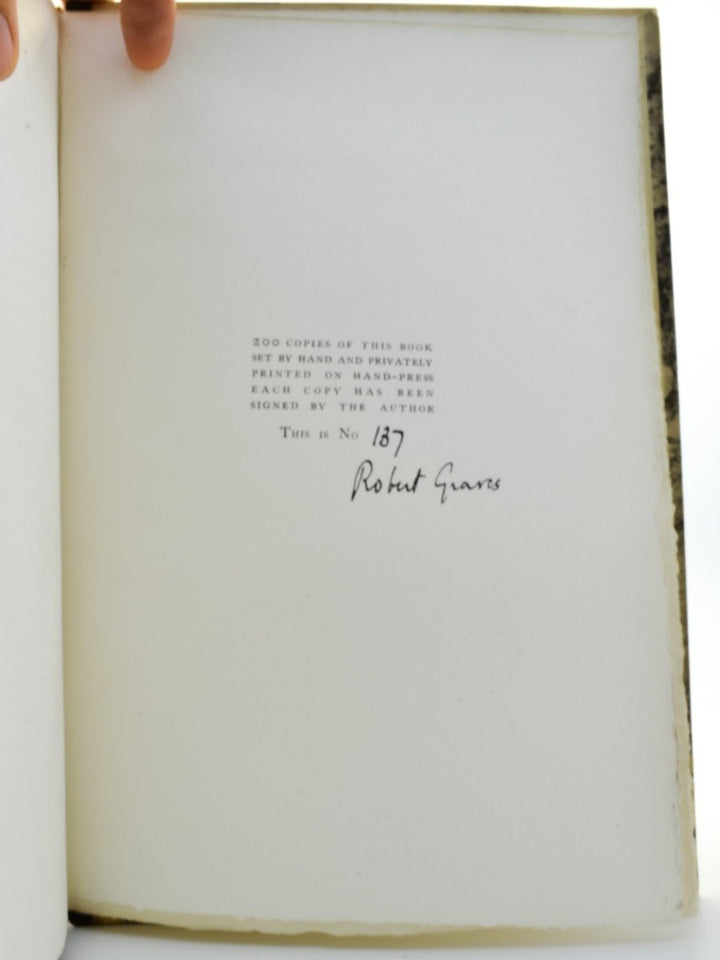 Graves, Robert - Ten Poems More - SIGNED | signature page