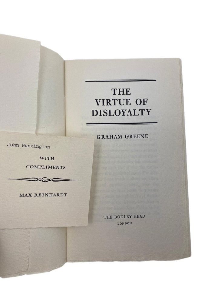 Greene, Graham - The Virtue of Disloyalty | book detail 5