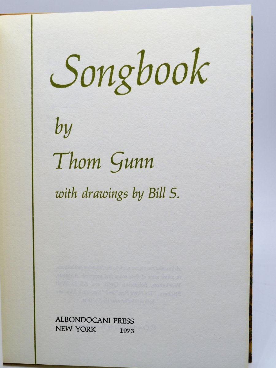 Gunn, Thom - Songbook | image4