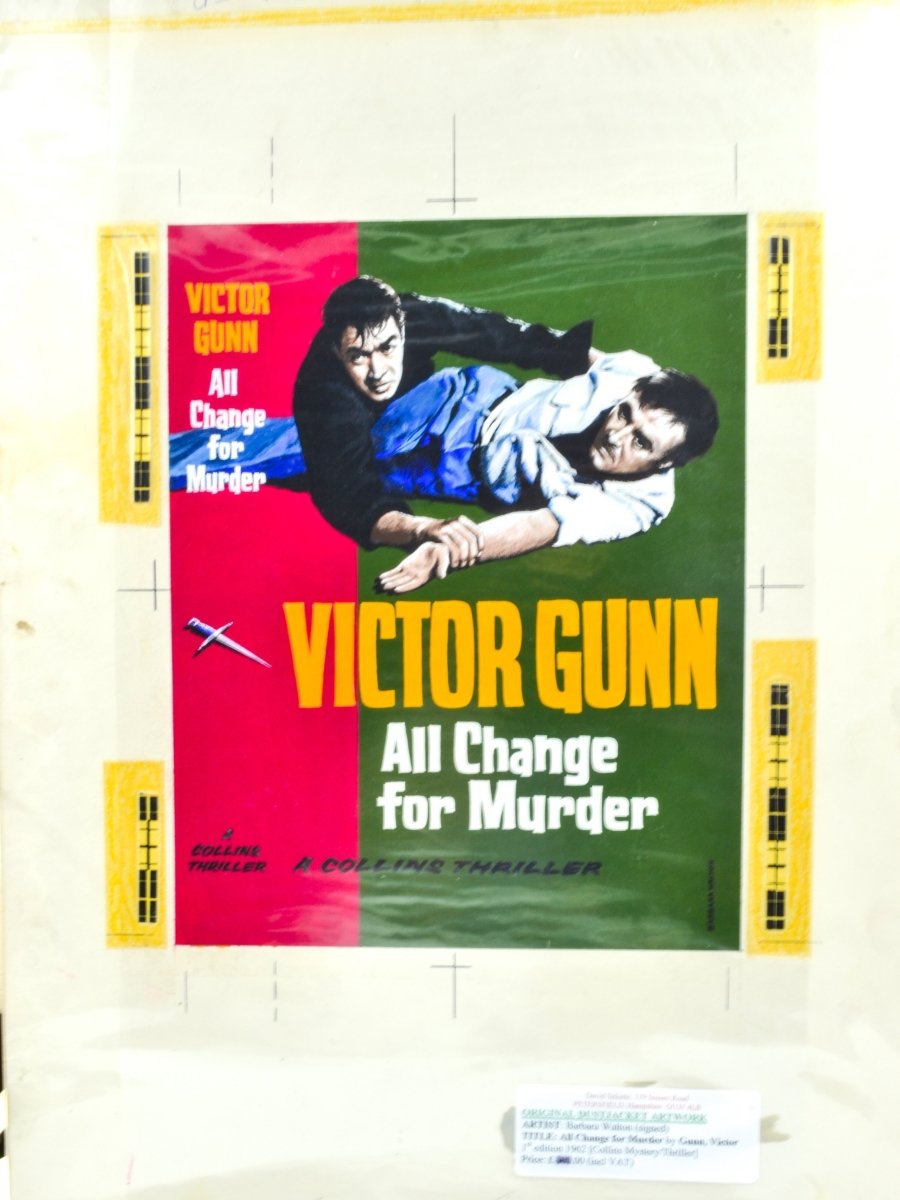 Gunn, Victor - All Change for Murder ( Original Dustwrapper Artwork ) - SIGNED | front cover