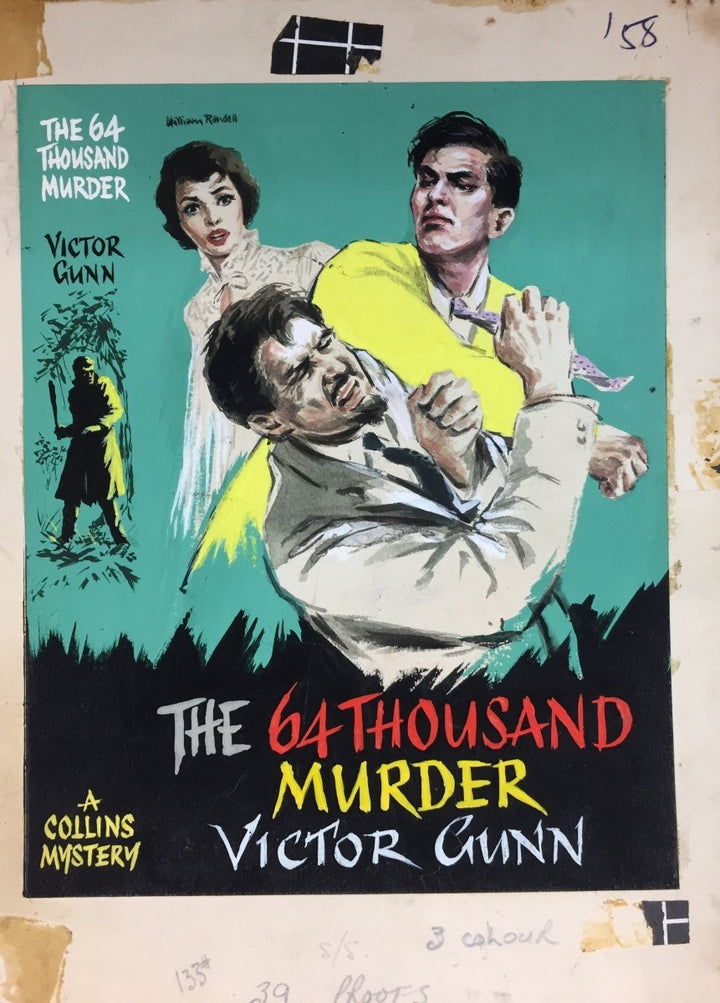 Gunn, Victor - The 64 Thousand Murder ( Original Dustwrapper Artwork ) | sample illustration