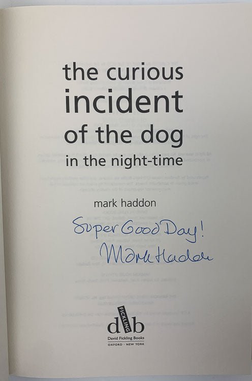 Haddon, Mark - The Curious Incident of the Dog in the Night-Time - SIGNED | image3