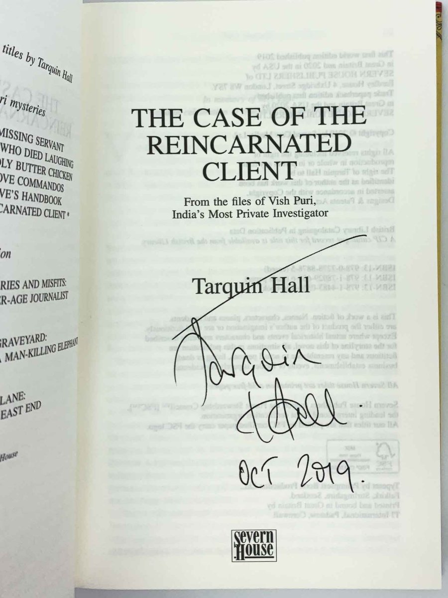 Hall, Tarquin - The Case of the Reincarnated Client - SIGNED | image3