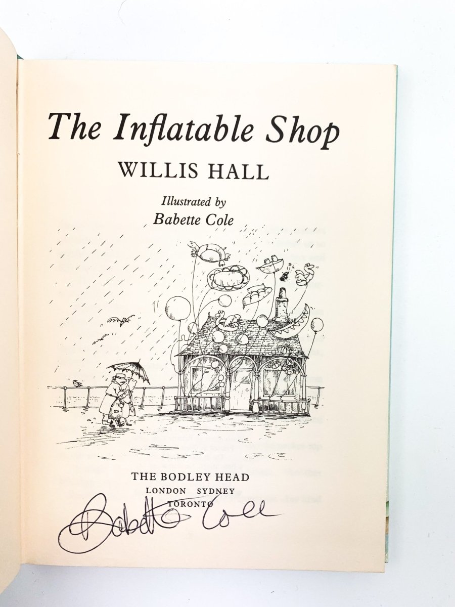 Hall, Willis - The Inflatable Shop - SIGNED | signature page