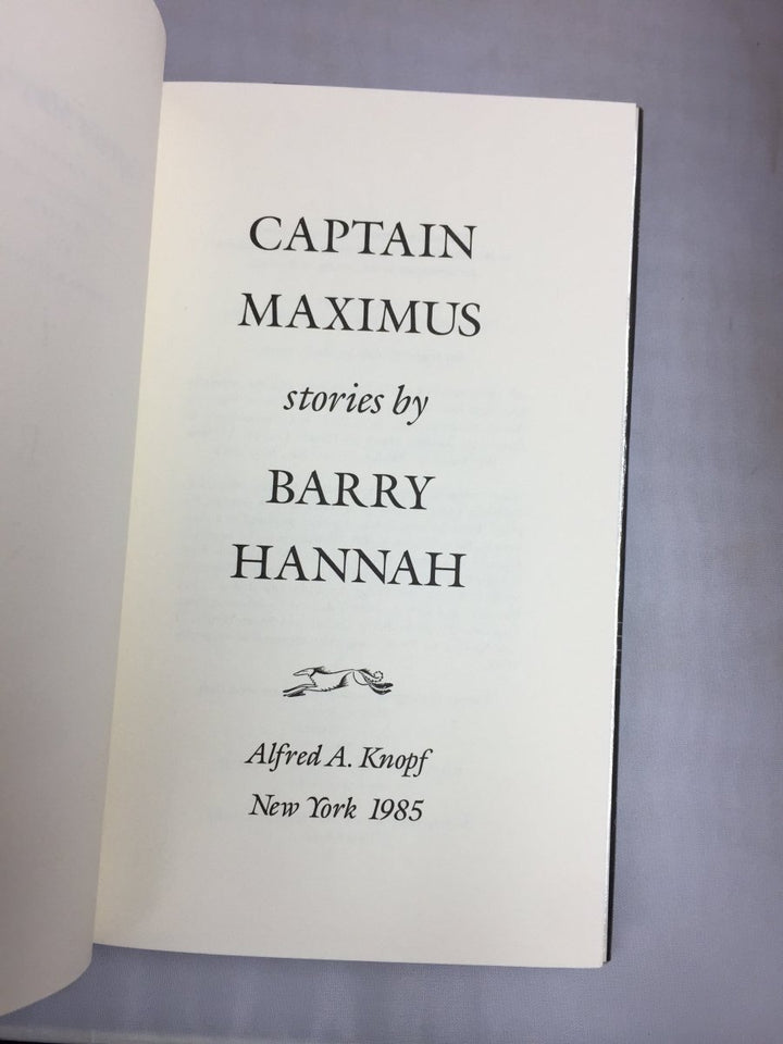Hannah, Barry - Captain Maximus | pages