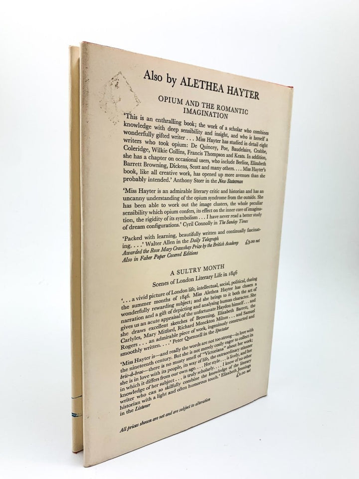 Hayter, Alethea - Horatio's Version | back cover