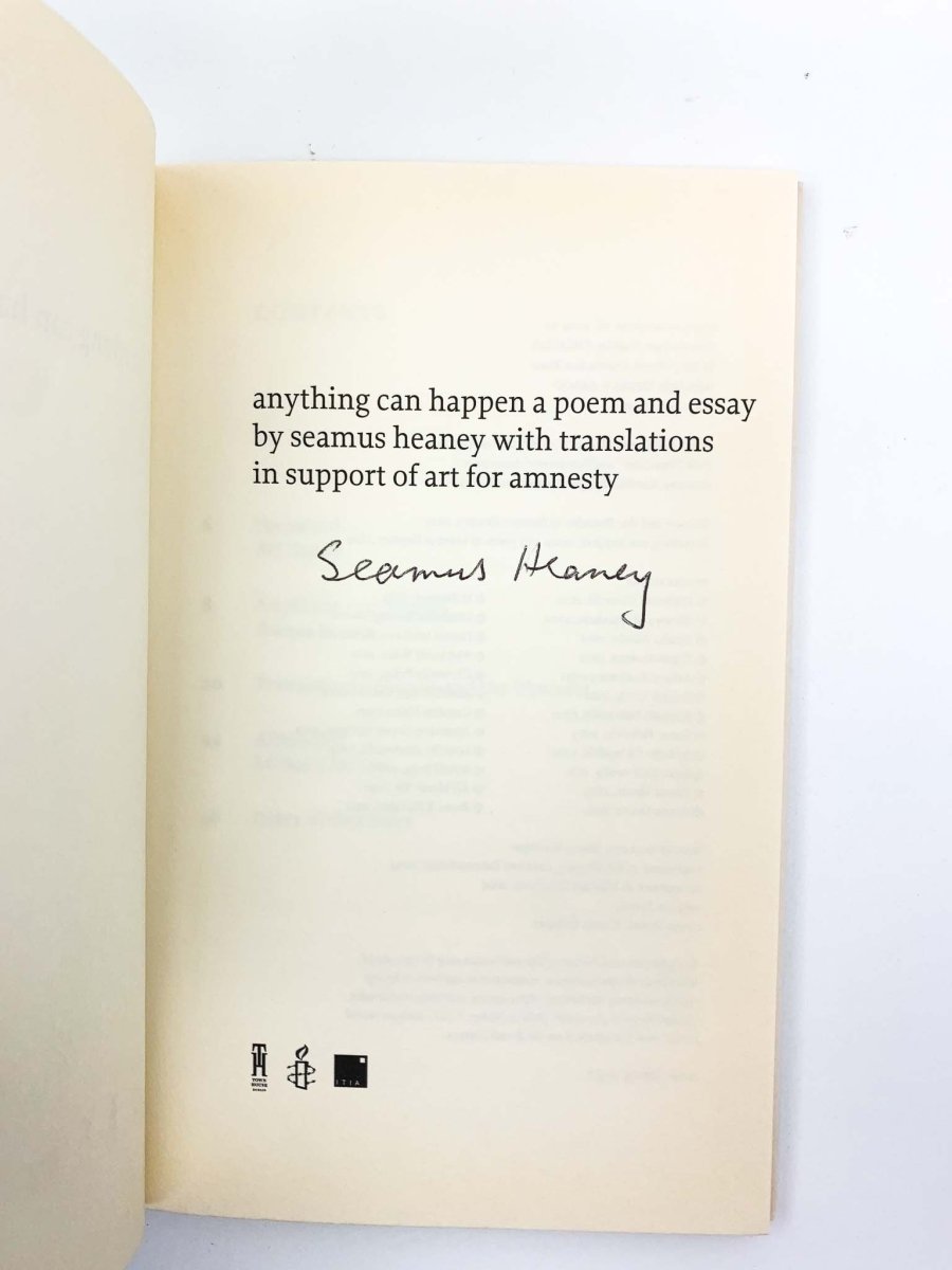 Heaney, Seamus - Anything Can Happen : A Poem and an Essay - SIGNED | image3