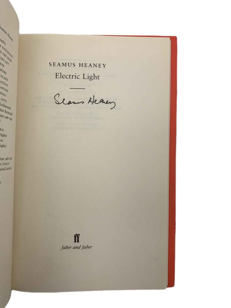Heaney, Seamus - Electric Light - SIGNED | image3