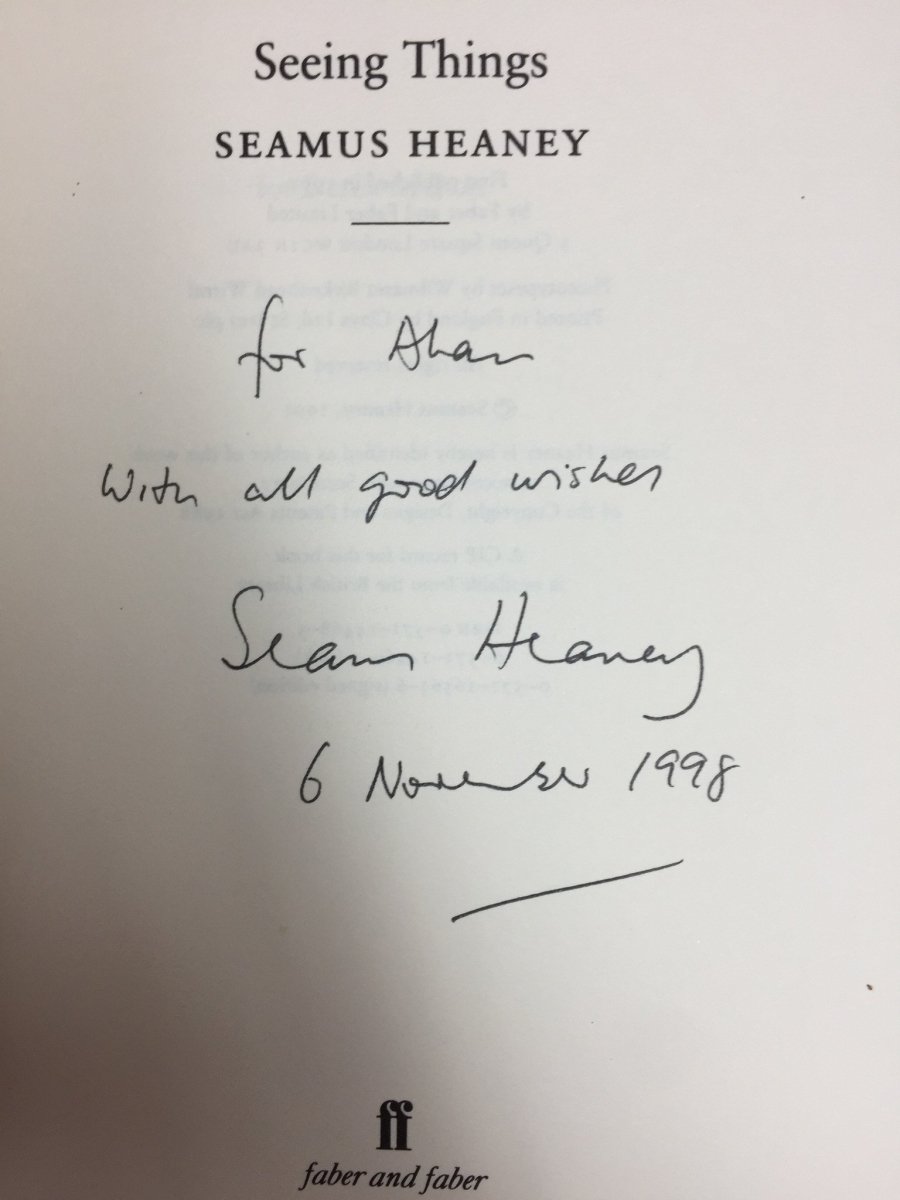 Heaney, Seamus - Seeing Things | back cover