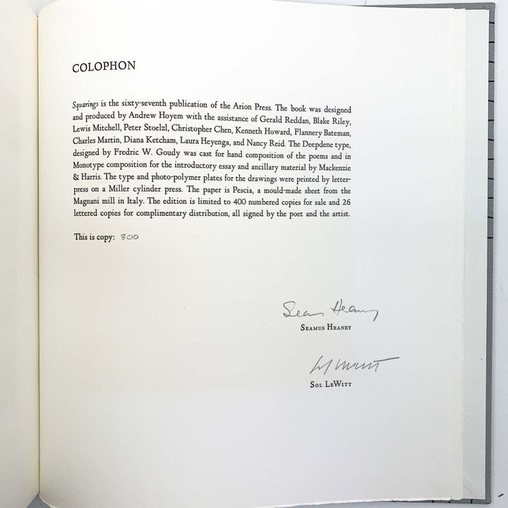 Heaney, Seamus - Squarings - SIGNED | image5
