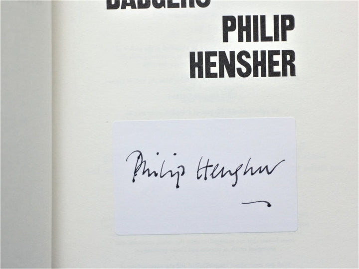Hensher, Philip - King of the Badgers - Signed | back cover