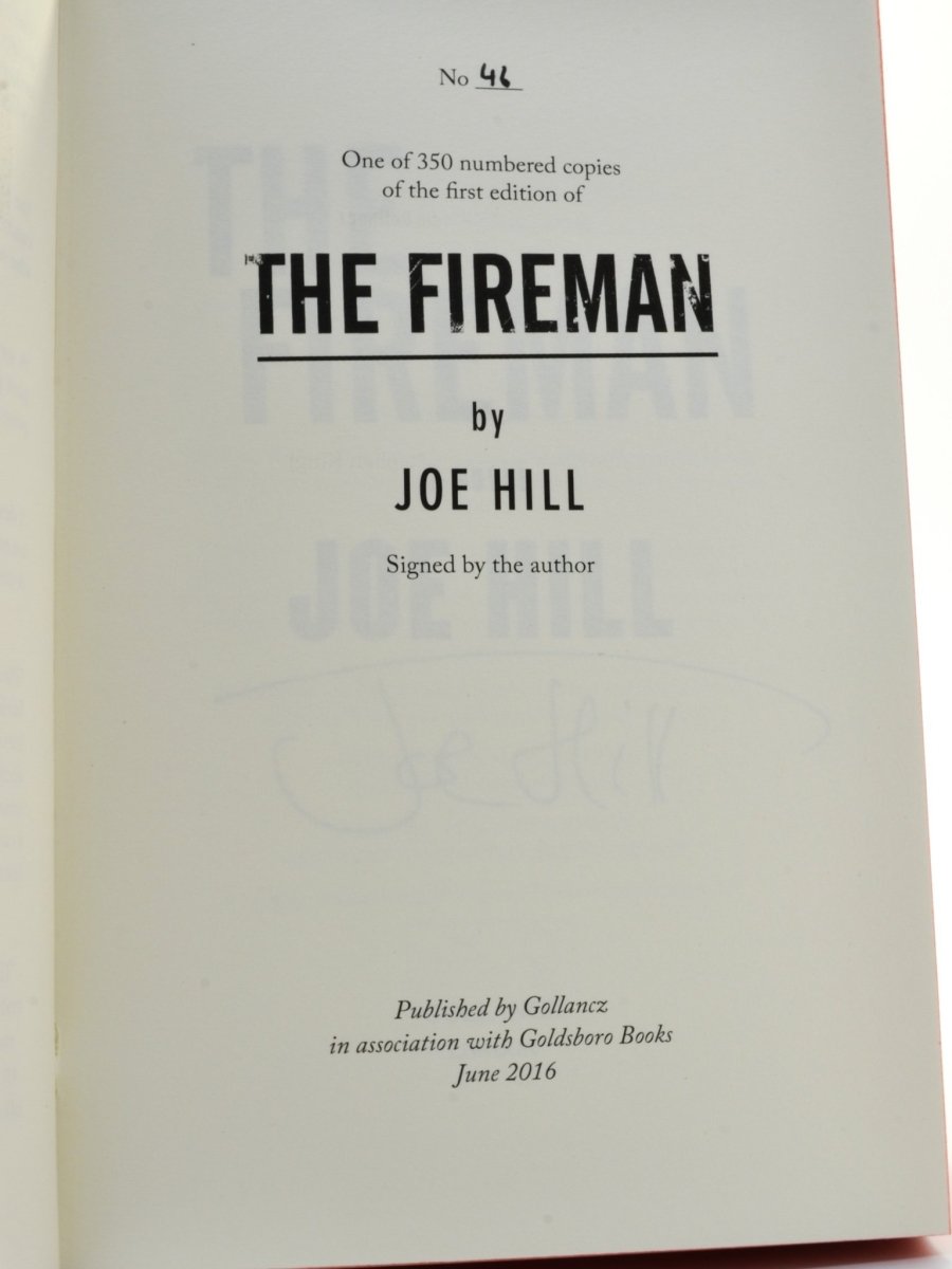 Hill, Joe - The Fireman - SIGNED Limited Edition | signature page