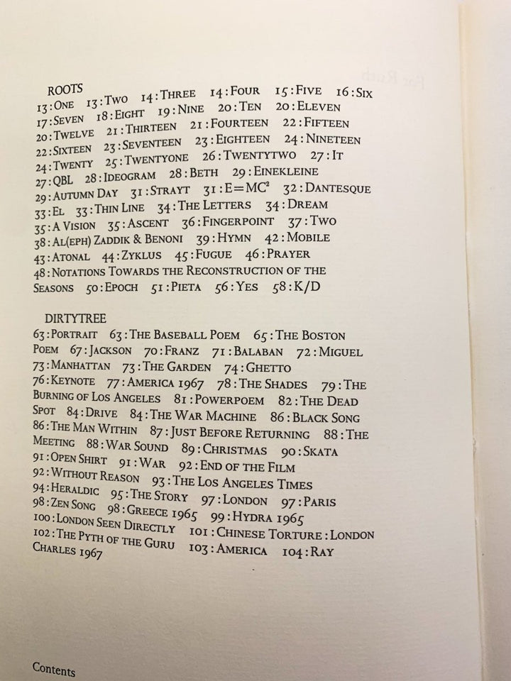 Hirschman, Jack - Black Alephs : Poems 1960 - 1968 - SIGNED | signature page