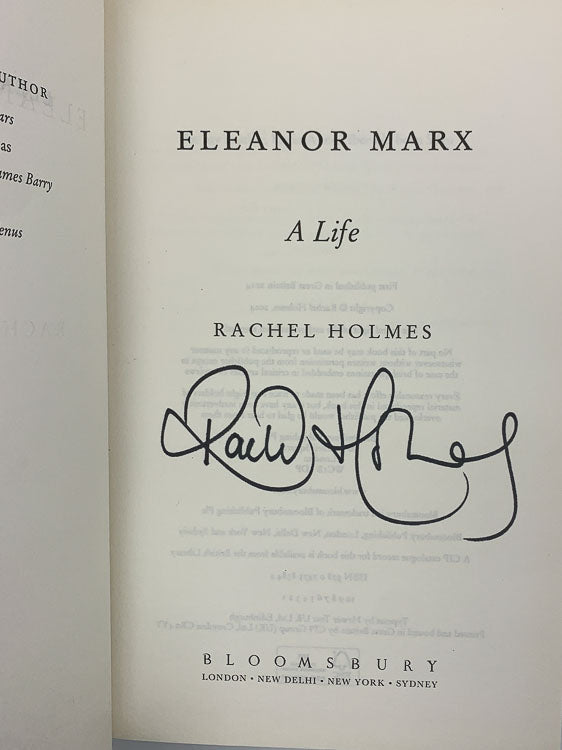 Holmes, Rachel - Eleanor Marx - SIGNED | signature page