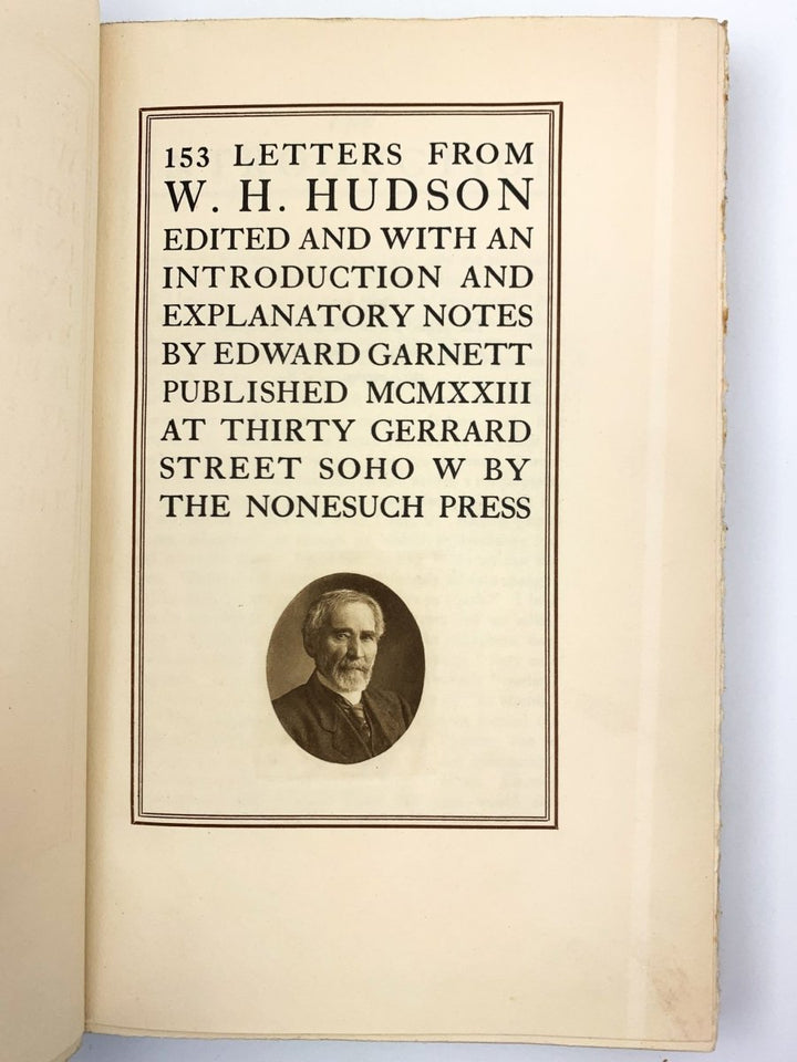 Hudson, W H - Letters from W H Hudson | book detail 5