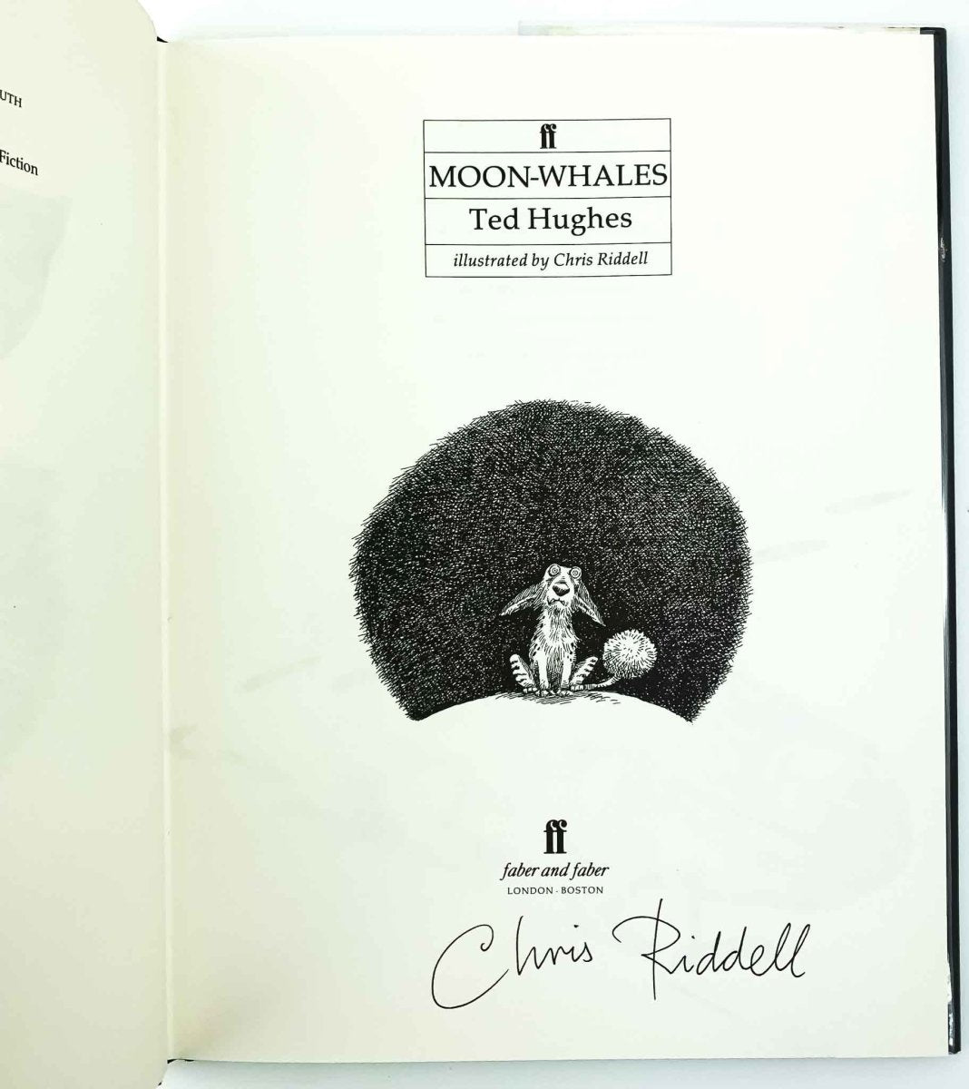 Hughes, Ted - Moon-Whales - SIGNED | signature page