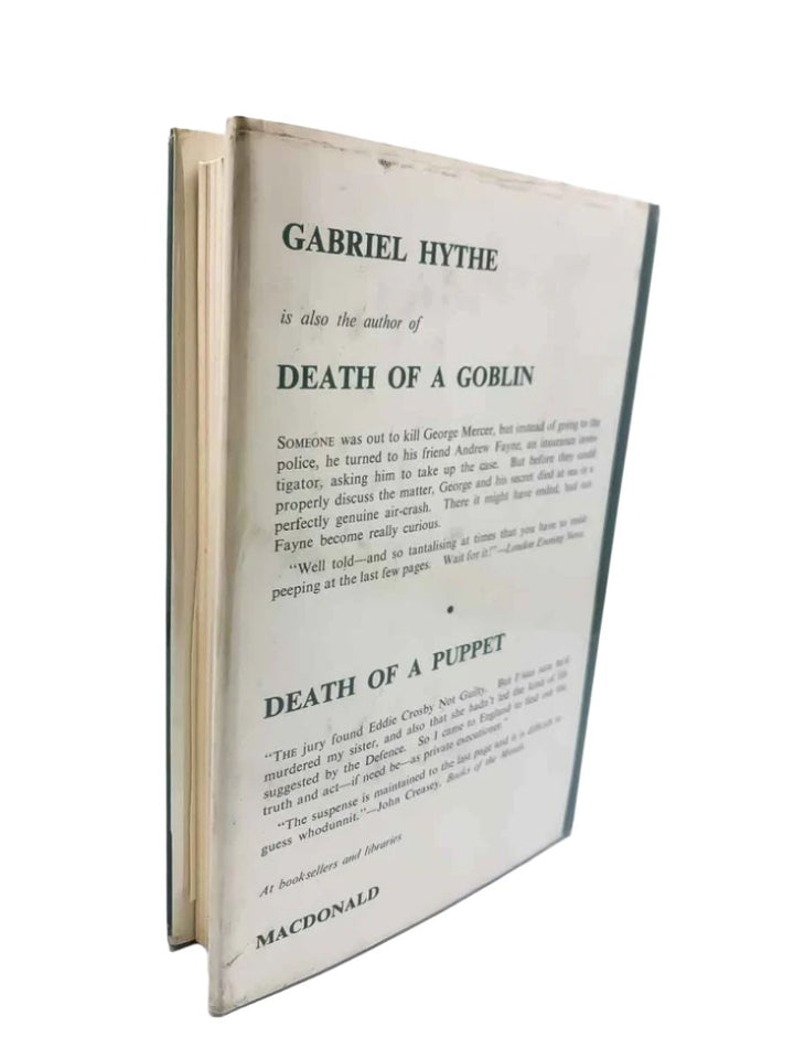 Hythe, Gabriel - Death of a Scapegoat | back cover