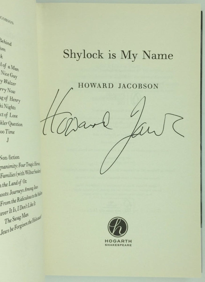 Jacobson, Howard - Shylock is My Name - SIGNED | image5