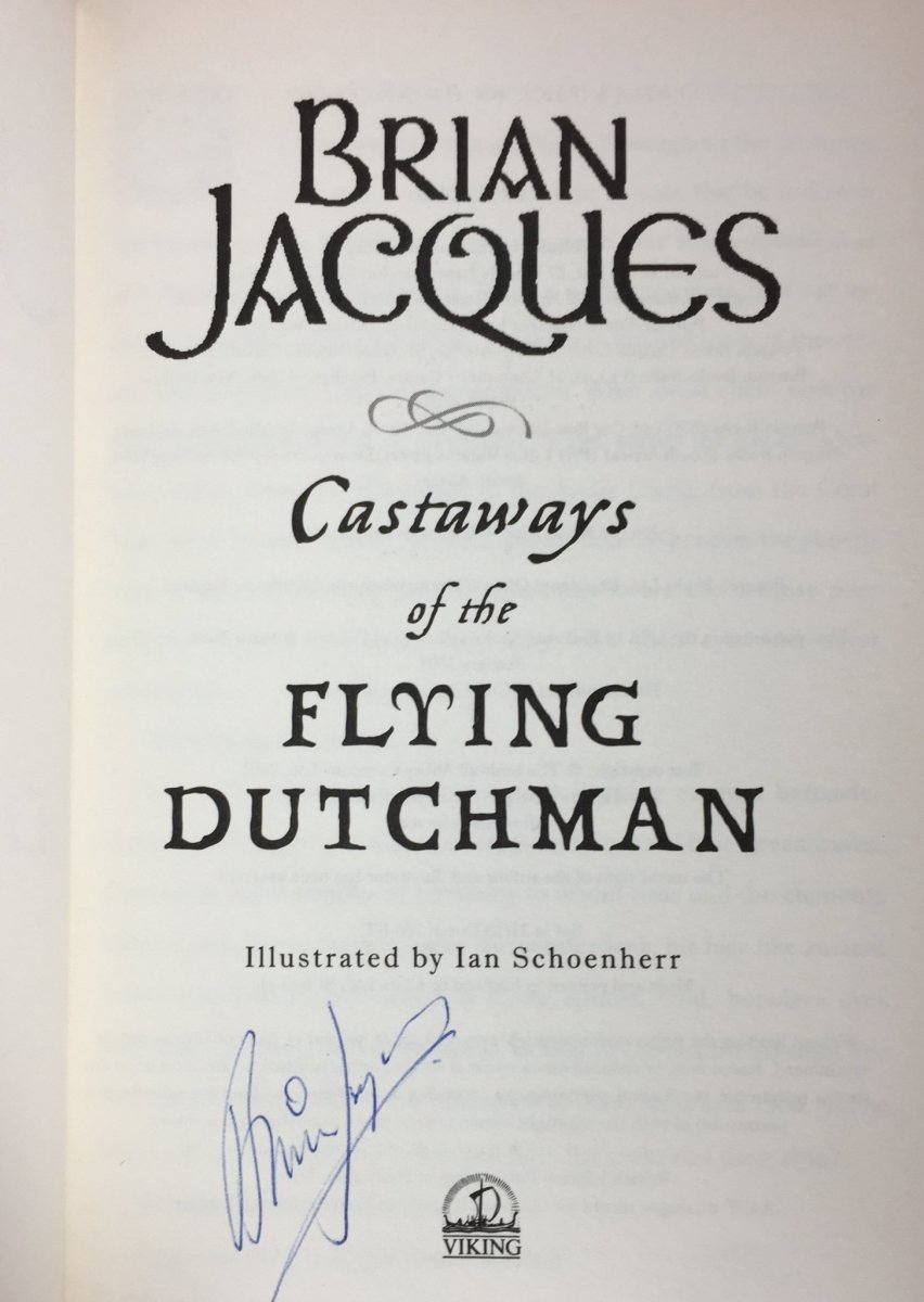 Jacques, Brian - The Castaways of the Flying Dutchman - Signed | image4