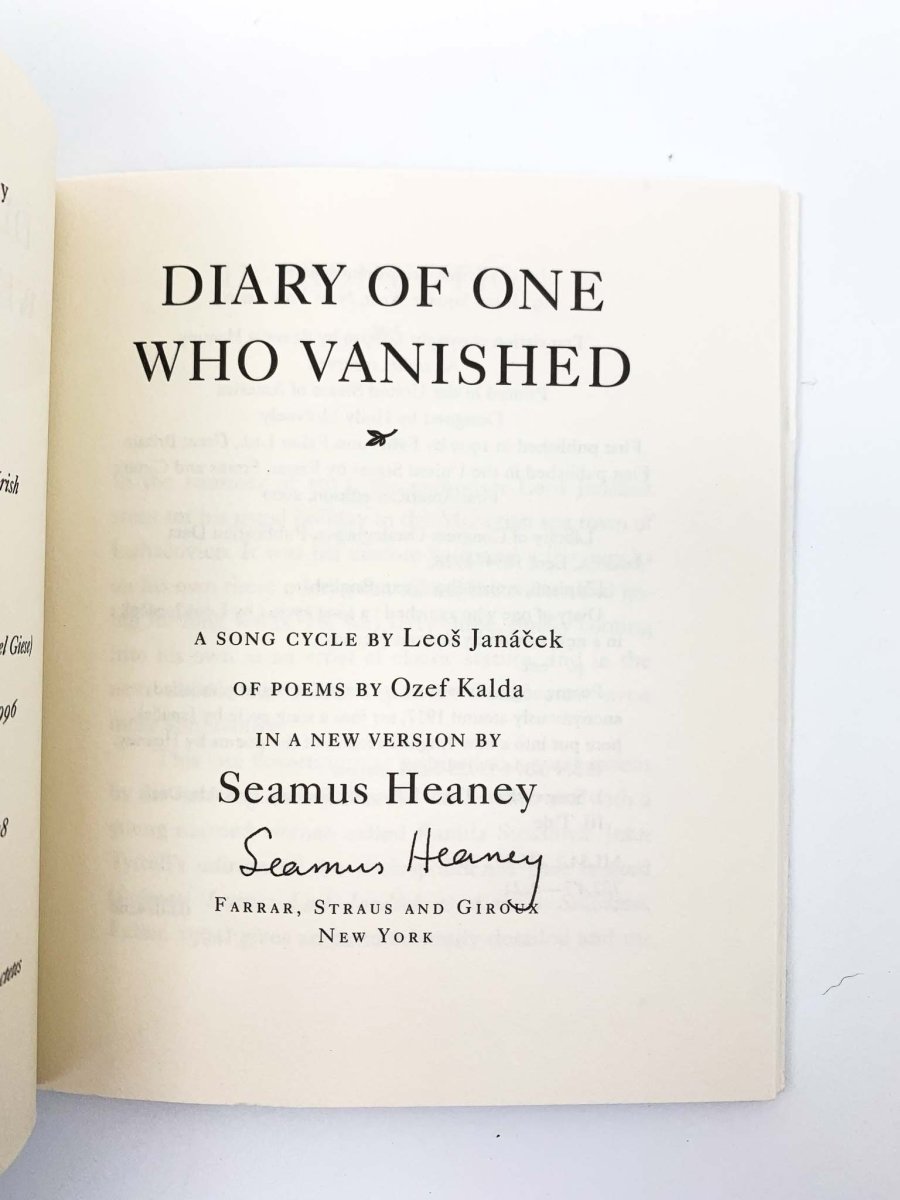 Janacek, Leos - Diary of One Who Vanished - SIGNED | signature page