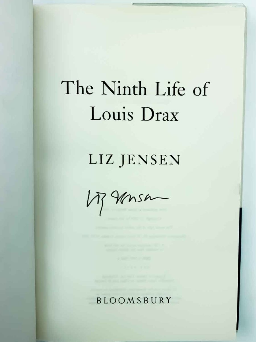 Jensen, Liz - The Ninth Life of Louis Drax - SIGNED | signature page