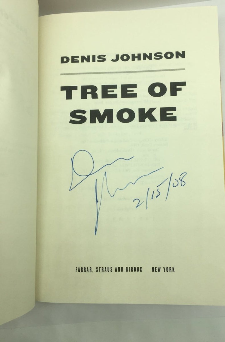 Johnson, Denis - Tree of Smoke - SIGNED | signature page