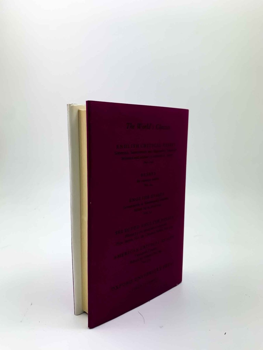 Jones, Phyllis M. - English Critical Essays : Twentieth Century - First Series | back cover