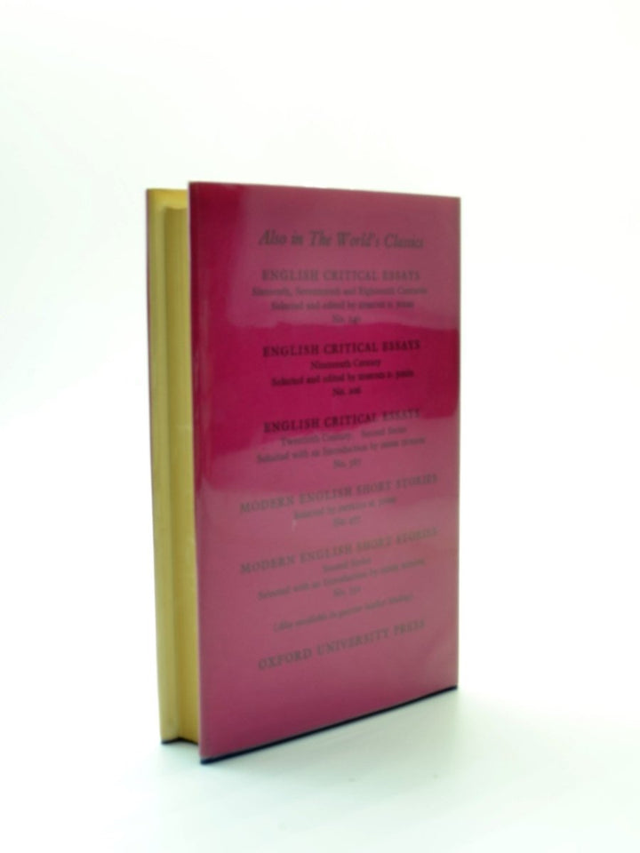 Jones, Phyllis M ( selects ) - Twentieth Century English Critical Essays - | back cover