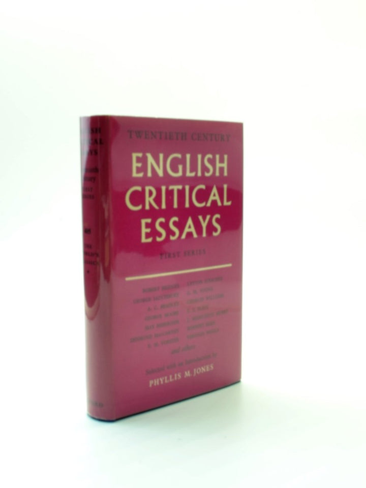 Jones, Phyllis M ( selects ) - Twentieth Century English Critical Essays - | front cover