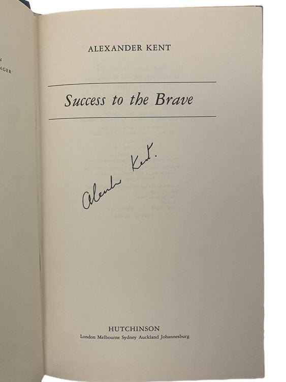 Kent, Alexander - Success to the Brave - SIGNED | back cover
