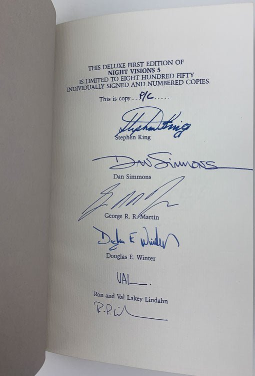 King, Stephen ; George R R Martin - Night Visions 5 - Sgned Limited Edition - SIGNED | image3