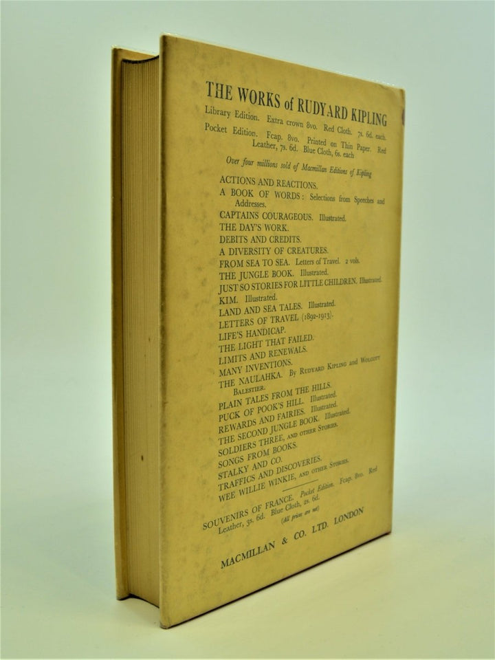 Kipling, Rudyard - Traffics and Discoveries | back cover