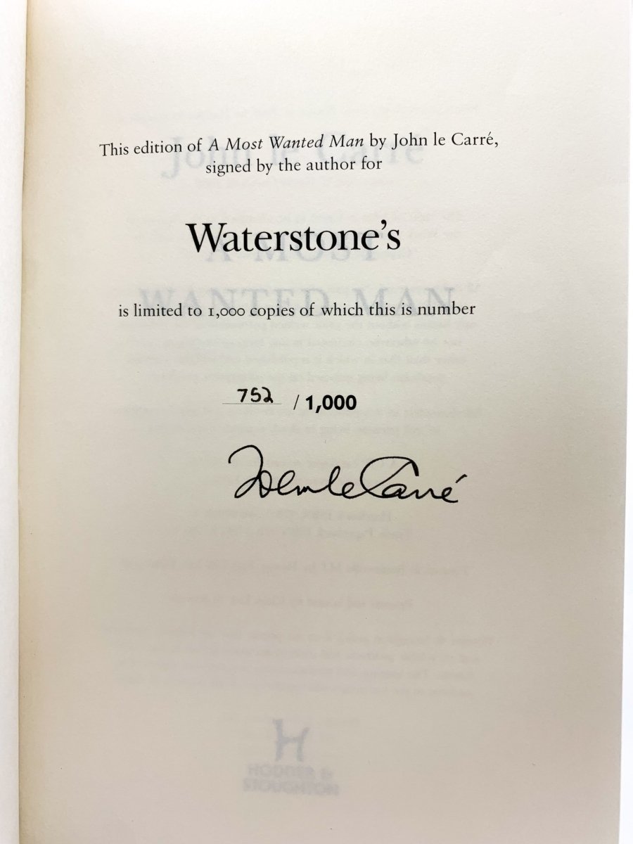 Le Carre, John - A Most Wanted Man - SIGNED | pages