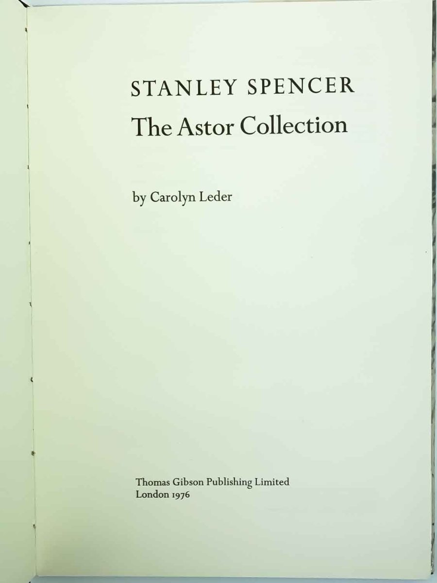 Leder, Carolyn - Stanley Spencer : The Astor Collection | image6