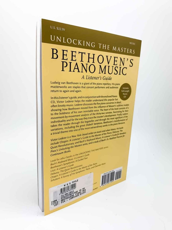 Lederer, Victor - Beethoven's Piano Music : A Listener's Guide | back cover