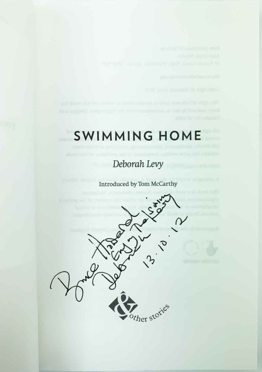 Levy, Deborah - Swimming Home - SIGNED | image3