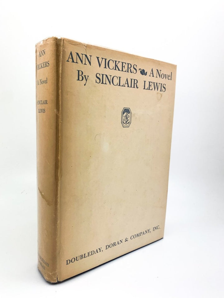 Lewis, Sinclair - Ann Vickers | front cover. Published by Doubleday Doran in 1933. Hardcover.  Condition:  Very Good ++/Very Good ++