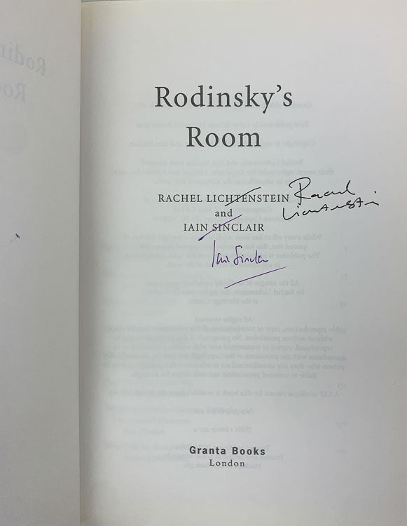 Lichtenstein, Rachel - Rodinsky's Room - SIGNED | signature page