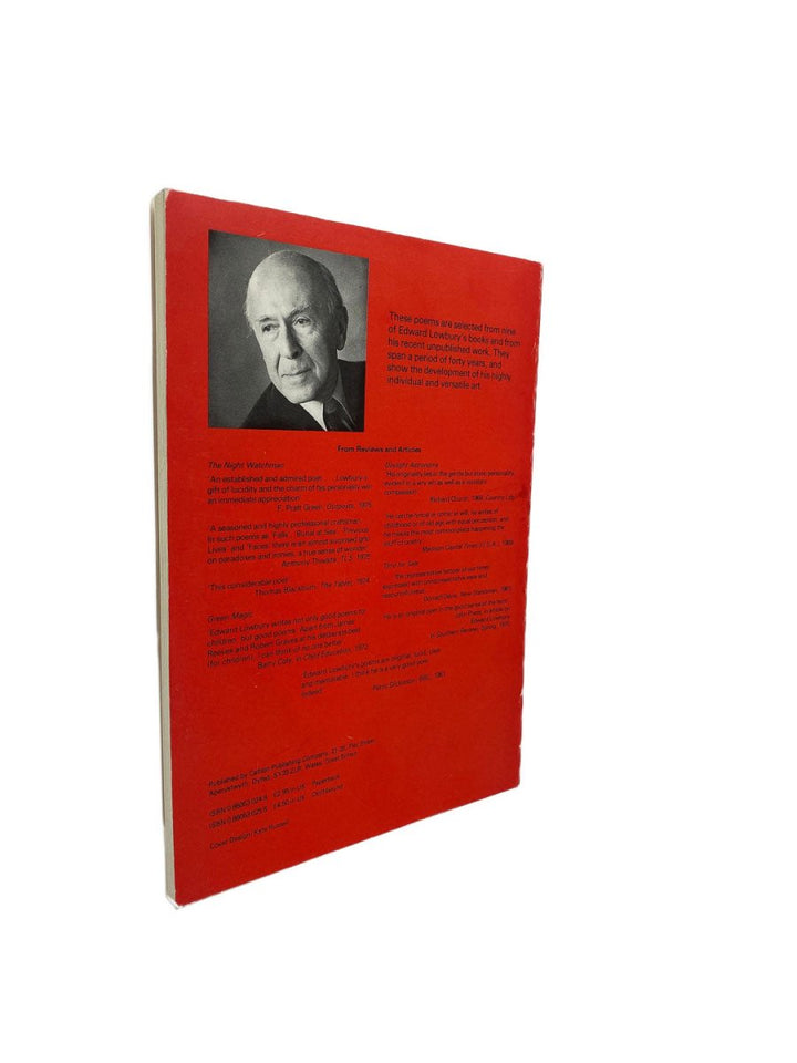 Lowbury, Edward - Selected Poems - SIGNED | back cover