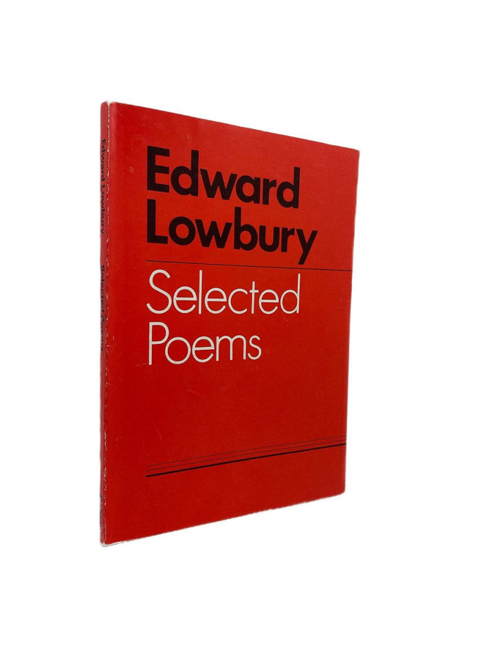 Lowbury, Edward - Selected Poems - SIGNED | front cover