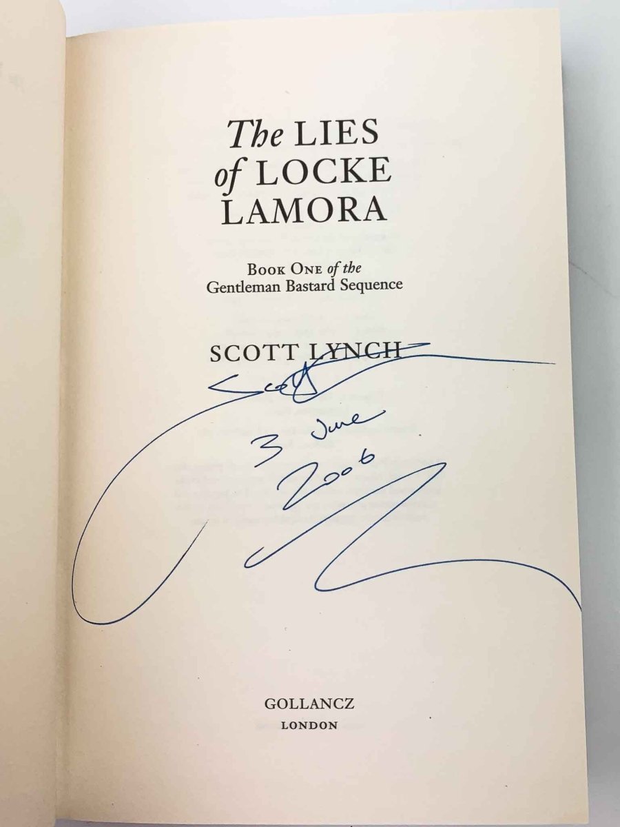 Lynch, Scott - The Lies of Locke Lamora - SIGNED & DATED - SIGNED | image3