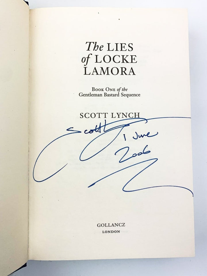 Lynch, Scott - The Lies of Locke Lamora - SIGNED & DATED - SIGNED | signature page