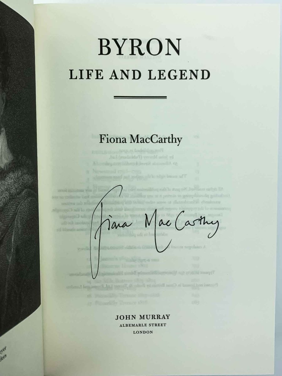 MacCarthy, Fiona - Byron : Life and Legend - SIGNED | image3